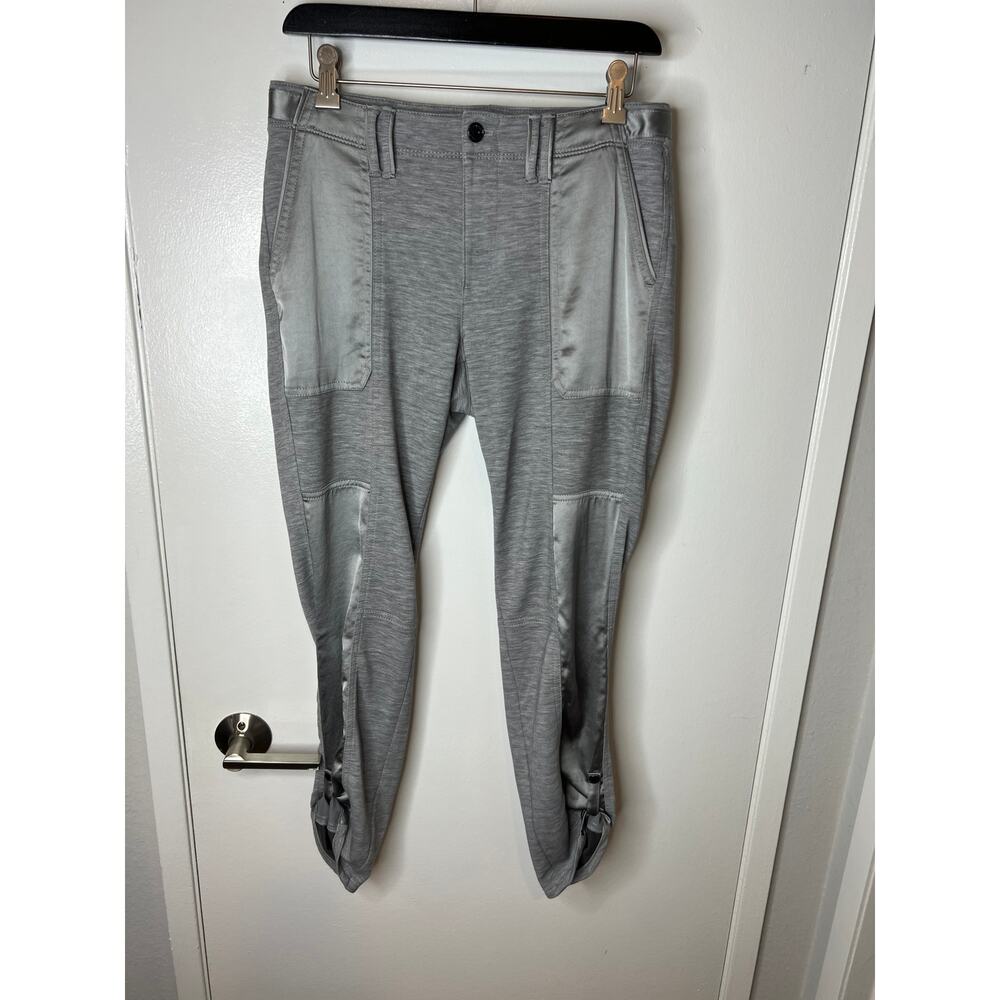 White House Black Market Women's WKND The Straight Crop Pants Grey ~ Size 6P